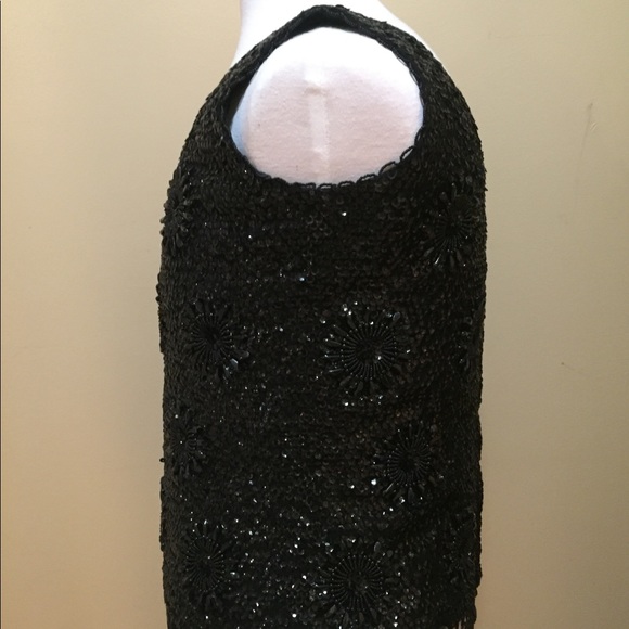 VINTAGE velvet red/gold embellish vest + Lining - Picture 4 of 11